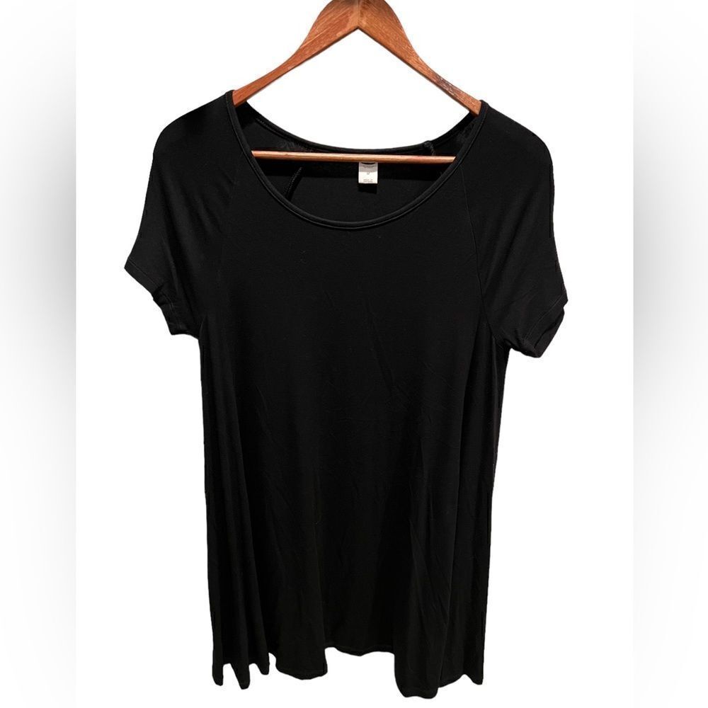 Old Navy black short sleeved swing dress size medium‎